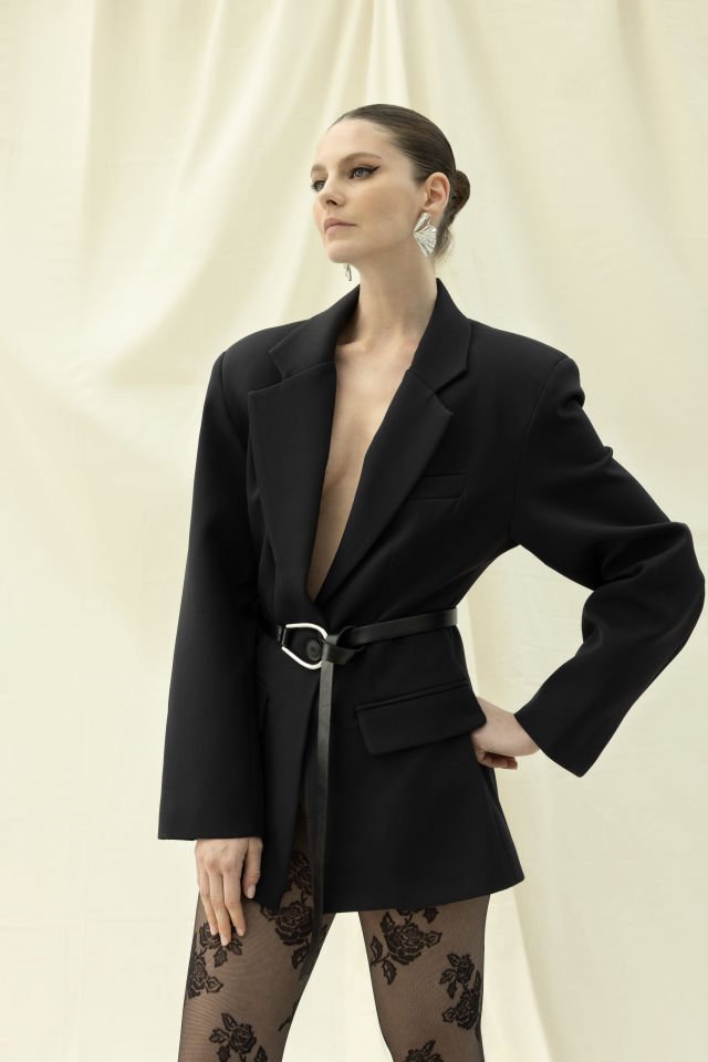 Jane Siyah Blazer Ceket