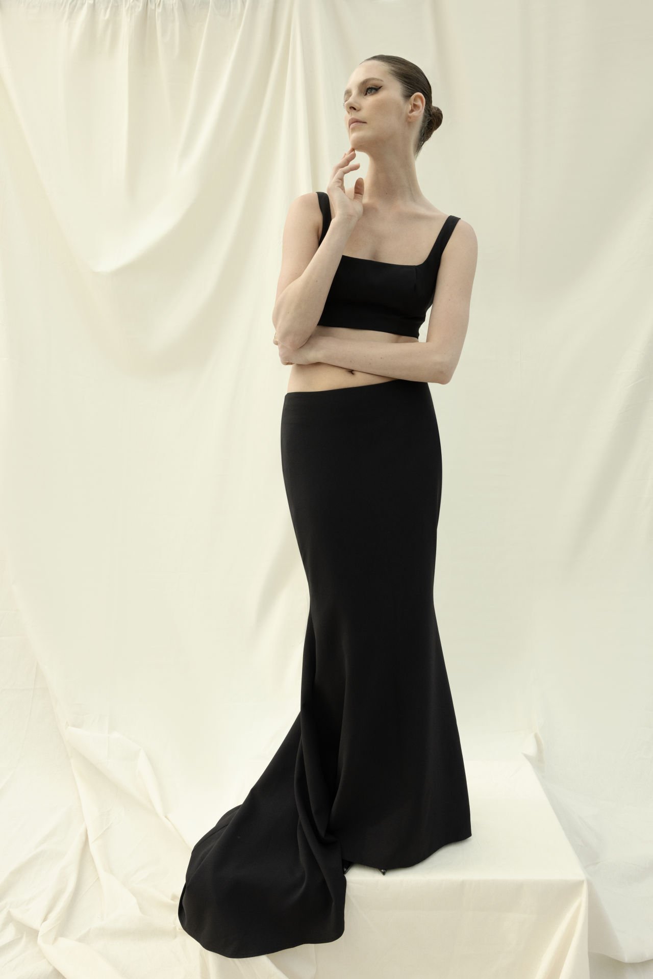 Jane Siyah Crop Top