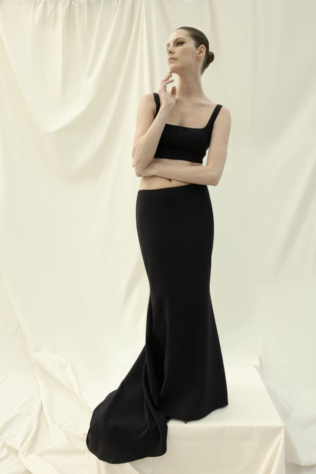 Jane Siyah Crop Top