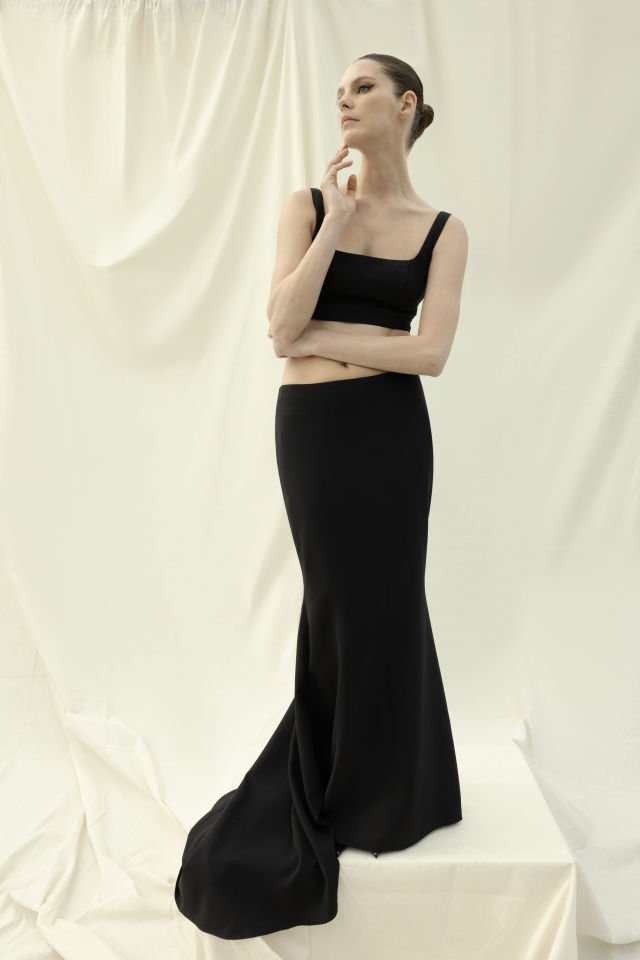 Jane Siyah Crop Top