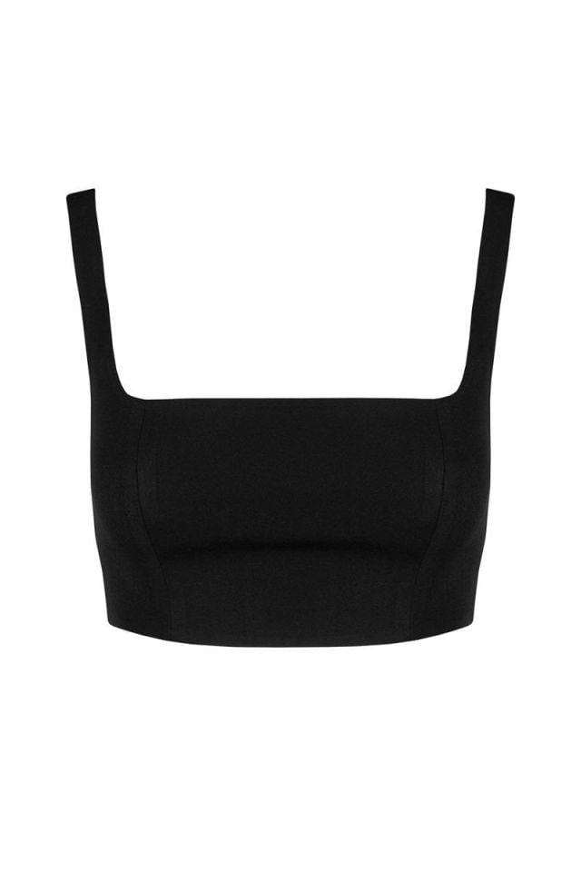Jane Siyah Crop Top