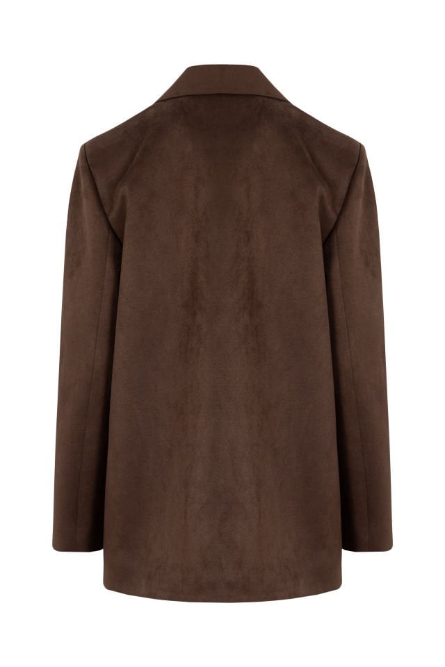 Lavinia Süet Blazer Ceket Kahverengi