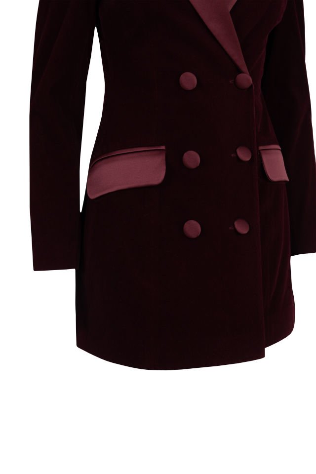 Vega Bordo Ceket Elbise
