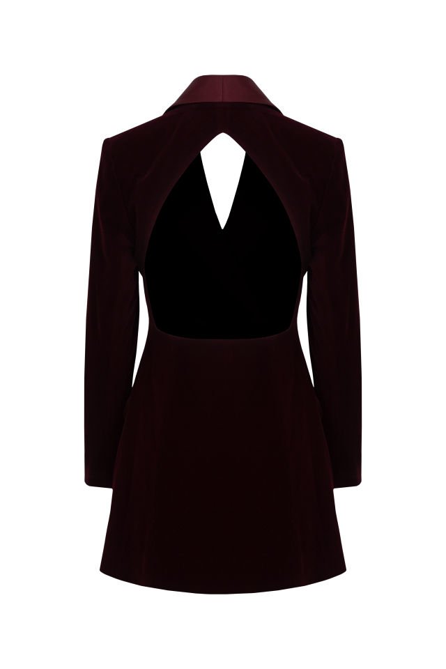 Vega Bordo Ceket Elbise