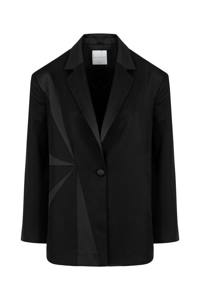 Hera Siyah Tasarım Blazer Ceket