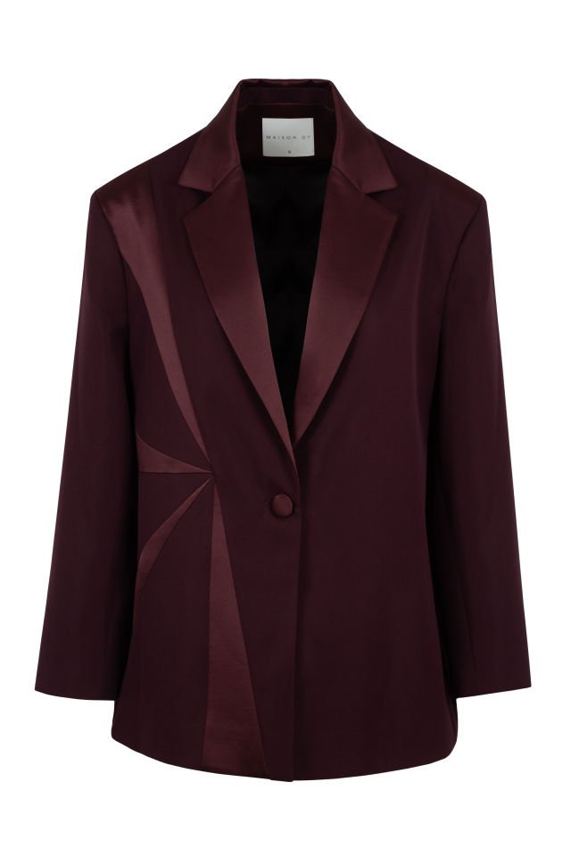 Hera Bordo Tasarım Blazer Ceket M