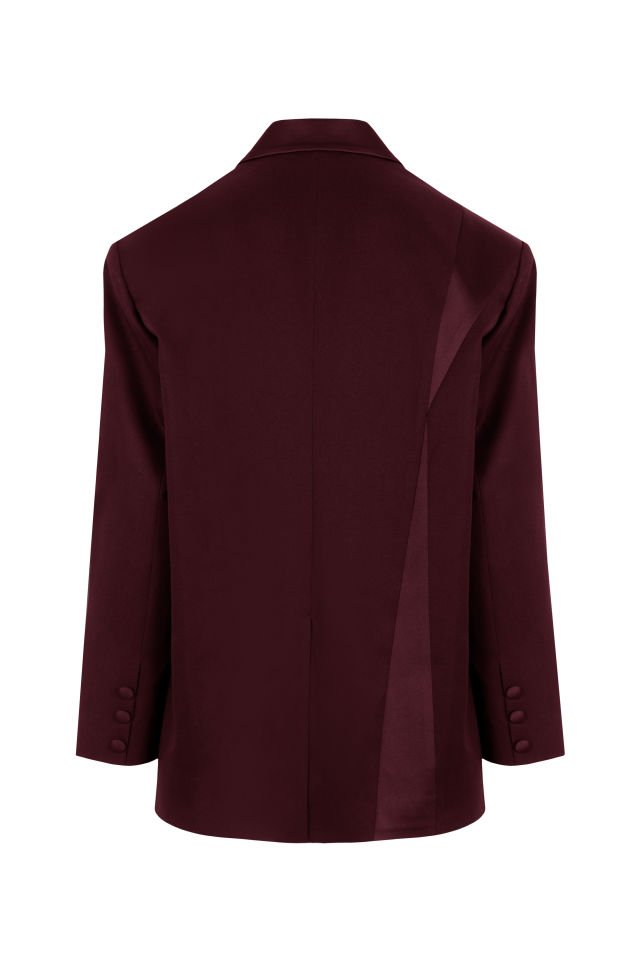 Hera Bordo Tasarım Blazer Ceket M