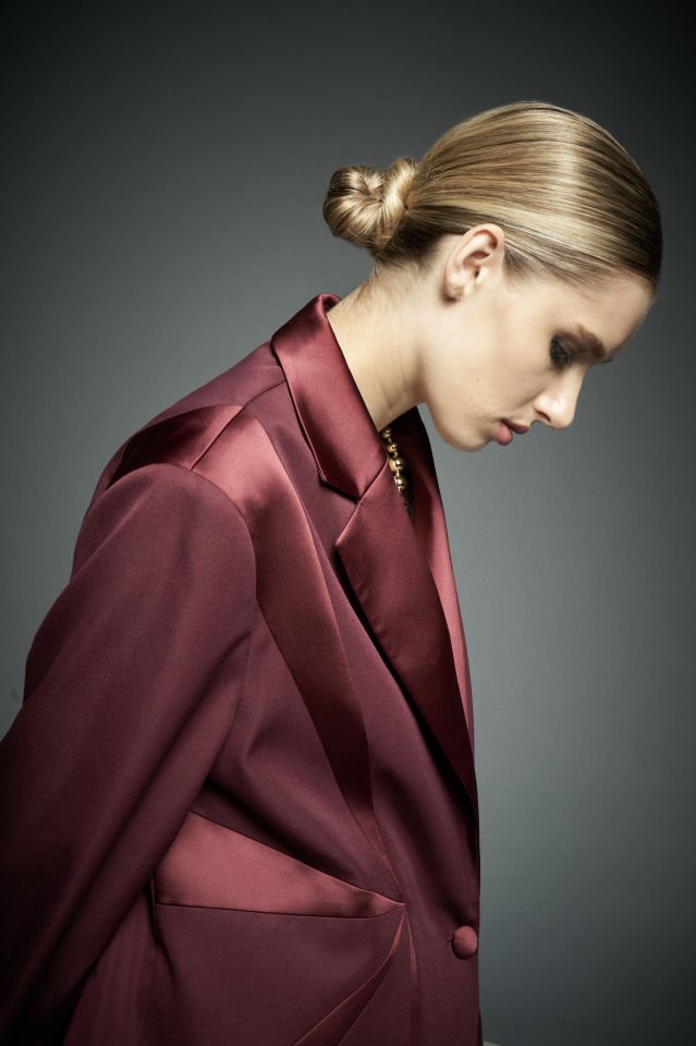 Hera Bordo Tasarım Blazer Ceket M