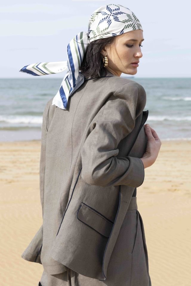 Stella Biyeli Keten Blazer Ceket