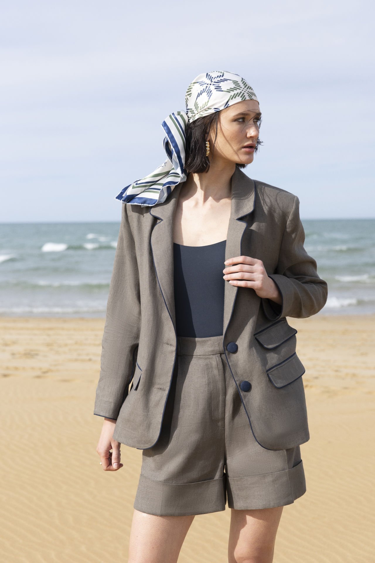 Stella Biyeli Keten Blazer Ceket