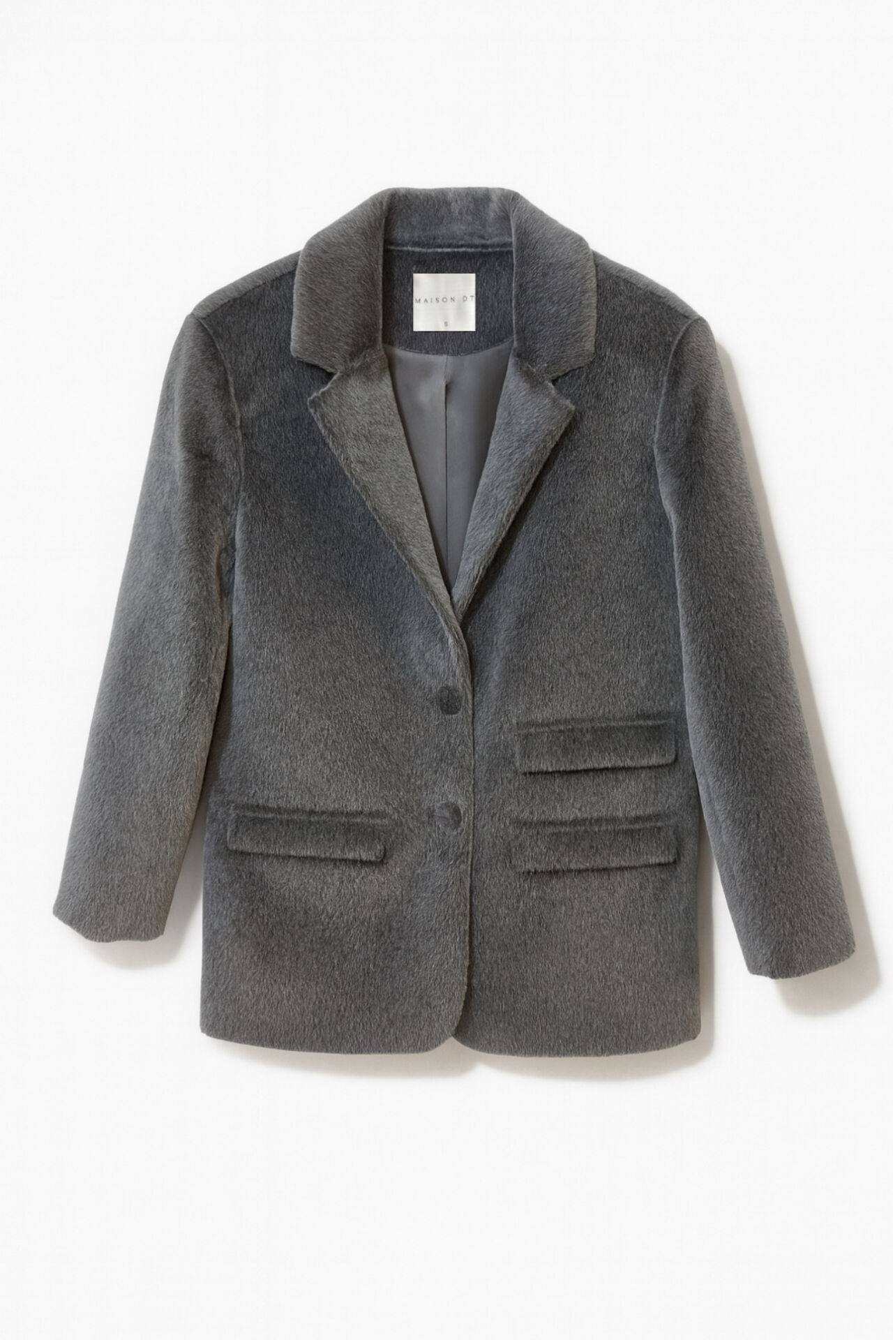 Cozy Suni Fox Kürk Gri Blazer Ceket
