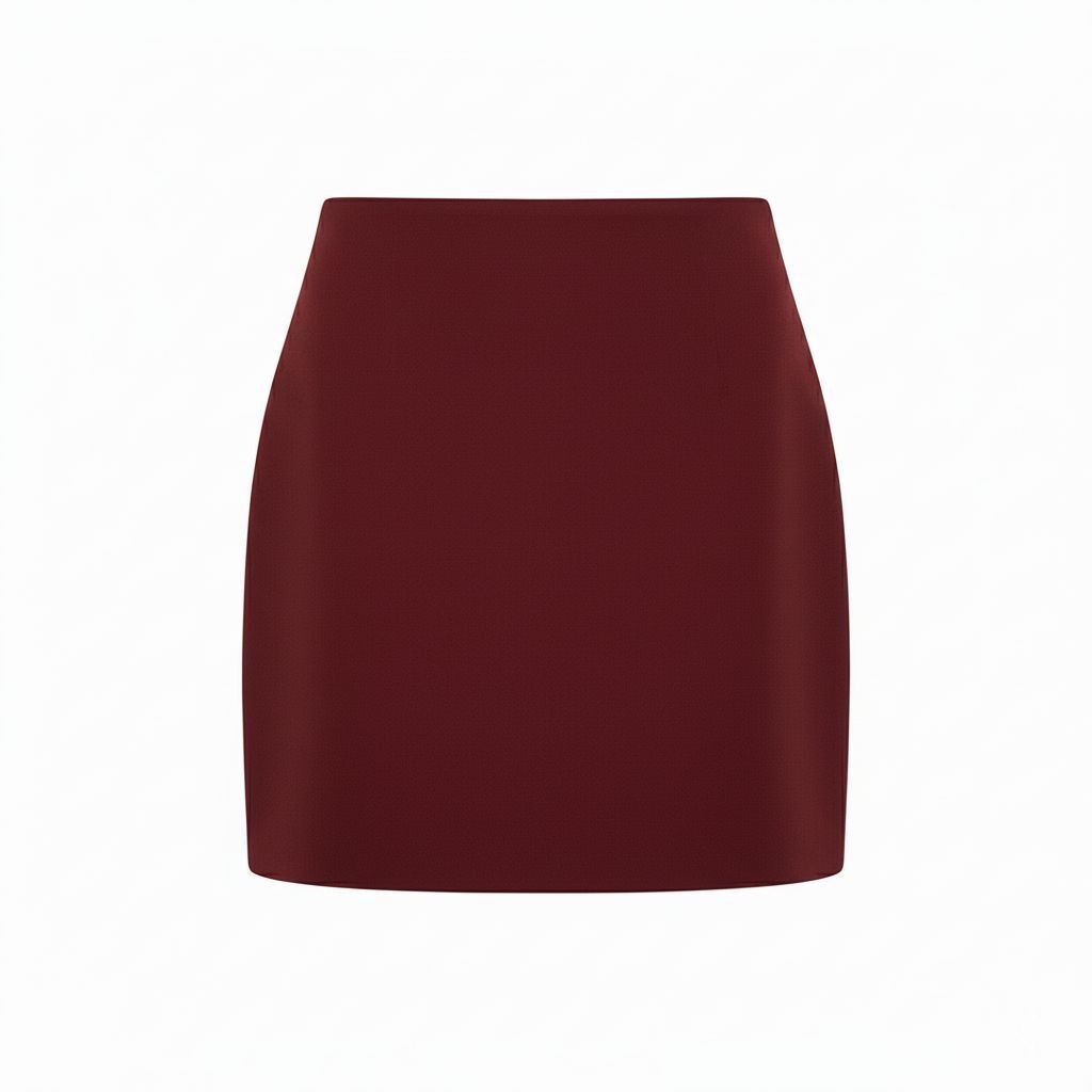 Velvet Bordo Mini Etek