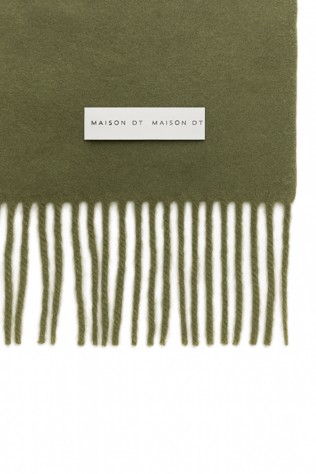 Pure Kaşmir Haki Atkı