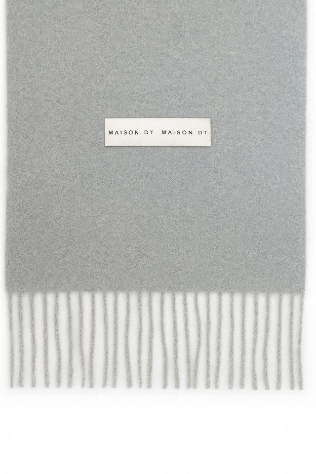 Pure Kaşmir Gri Atkı